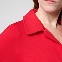 "As Is" DG2 by Diane Gilman Ponte Knit Short-Sleeve A-Line Dress