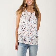 "As Is" DG2 by Diane Gilman Printed Combo Easy Tank