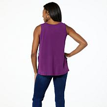 "As Is" DG2 by Diane Gilman Printed Combo Easy Tank