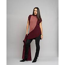 "As Is" DG2 by Diane Gilman SoftEase Curved Hem Mock-Neck Tunic