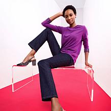 "As Is" DG2 by Diane Gilman Starlight Denim Straight-Leg Jean