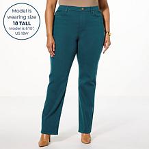 "As Is" DG2 by Diane Gilman Starlight Denim Straight-Leg Jean