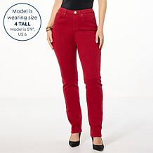 "As Is" DG2 by Diane Gilman Starlight Denim Straight-Leg Jean