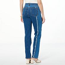 "As Is" DG2 by Diane Gilman Two-Tone Straight Leg Ankle Jean