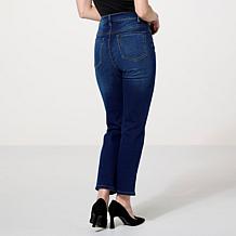 "As Is" DG2 by Diane Gilman Virtual Stretch Denim Straight Leg Crop...