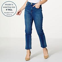 "As Is" DG2 by Diane Gilman Virtual Stretch Denim Straight Leg Crop...