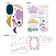 "As Is" Diamond Press Born to Sparkle Stamp, Die and Stencil Set