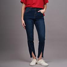 "As Is" Diane Gilman Legacy Stretch Slit Front Skinny Jean