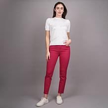 "As Is" Diane Gilman Softease Embellished Puff Sleeve Sweater