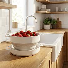 "As Is" Dishy Set of 3 Nestable Colander & Bowl Set