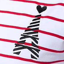 "As Is" Elle Get the Look Striped Graphic Tee