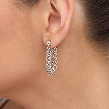 "As Is" Fiorenza Jewelry Byzantine Chain Polished Drop Earrings