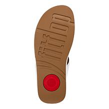 "As Is" FitFlop Lulu Jewel-Deluxe Leather Toe-Post Sandals