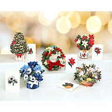 "As Is" FreshCut Paper Set of 5 Holiday Mini Pop-Up Cards