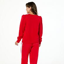 "As Is" G by Giuliana Americana Full Fashion Jersey Knit Sweater