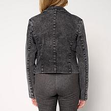 "As Is" G by Giuliana Black Label Denim Jacket with Jewel Buttons