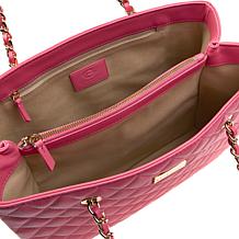 "As Is" G by Giuliana Black Label Diamond Quilted Leather Tote