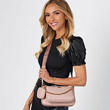 "As Is" G by Giuliana Black Label Lamb Leather Multiset Crossbody -...