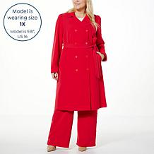 "As Is" G by Giuliana Black Label Stretch Twill Trench Coat