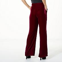 "As Is" G by Giuliana Black Label Wide-Leg Velvet Trouser