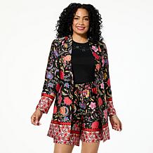 "As Is" G by Giuliana Black Label Woven Elongated Blazer