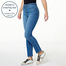 "As Is" G by Giuliana Button Fly Straight-Leg Jean