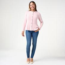 "As Is" G by Giuliana Button Front Sweater Knit Cardi