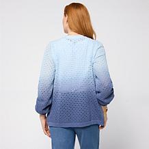 "As Is" G by Giuliana Fully Fashioned Sweater Ombre Cardigan