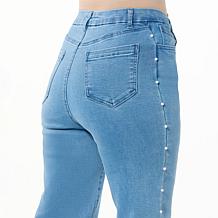 "As Is" G by Giuliana G-Soft Stretch Denim Straight-Leg Jean with F...
