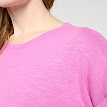 "As Is" G by Giuliana Knit Drop Shoulder Crew Neck Tee