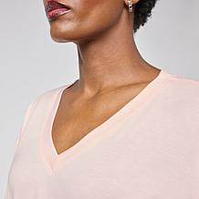 "As Is" G by Giuliana Knit V-Neck Pullover with High Low Hem