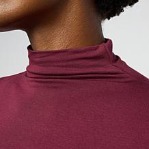 "As Is" G by Giuliana Long Sleeve Mini Mock Neck Top