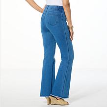 "As Is" G by Giuliana Mini Flare-Leg Jean with Raw Edge Hem