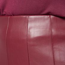 "As Is" G by Giuliana Pleated Faux Leather Skirt