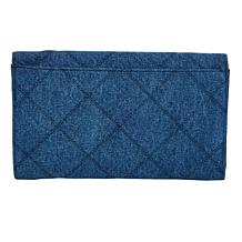 "As Is" G by Giuliana Quilted Texture Denim Clutch Crossbody