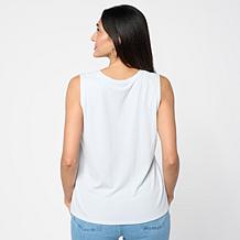 "As Is" G by Giuliana Ribbed Knit V-Neck Tank