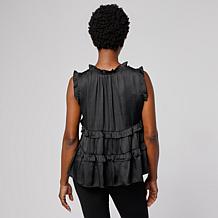 "As Is" G by Giuliana Ruffled Sleeveless Top