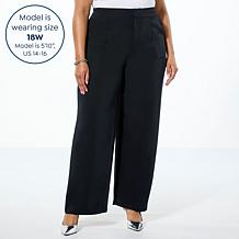 "As Is" G by Giuliana Woven Crepe Wide-Leg Cargo Pant