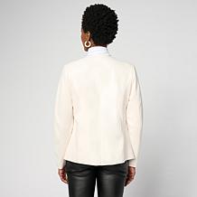 "As Is" GREY by Jhoan Sebastian Faux Leather & Knit Combo Jacket