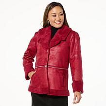 "As Is" GREY by Jhoan Sebastian Grey 2-in-1 Shearling/Faux Leather ...