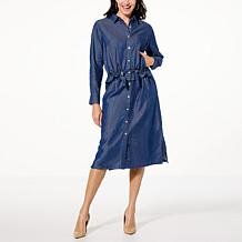 "As Is" GREY by Jhoan Sebastian Grey Convertible Chambray Duster