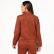 "As Is" GREY by Jhoan Sebastian Grey Faux Suede Cropped Jacket