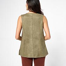 "As Is" Grey by Jhoan Sebastian Grey Faux Suede Top