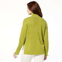 "As Is" GREY by Jhoan Sebastian Grey Perforated Zip Detail Sweater