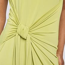 "As Is" Grey by Jhoan Sebastian Grey Sleeveless Dress with Tie-Fron...