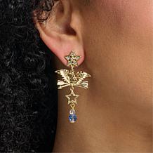 "As Is" Heidi Daus "Gallantly Streaming" Crystal Drop Earrings