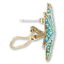 "As Is" Heidi Daus Starfish Pavé Crystal Button Stud Earrings