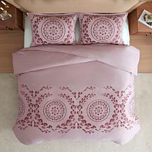 "As Is" Highclere Castle Aubrey 3-piece 100% Cotton Duvet Cover Set...