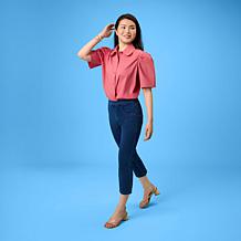 "As Is" HUE Classic Denim Capri Pant