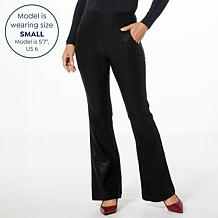 "As Is" HUE Flare Leg Pull-on Shimmer Jean